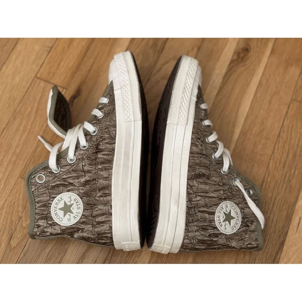 Converse Chuck 70 Satin High Top Green Women's Shoes - Picture 8 of 15